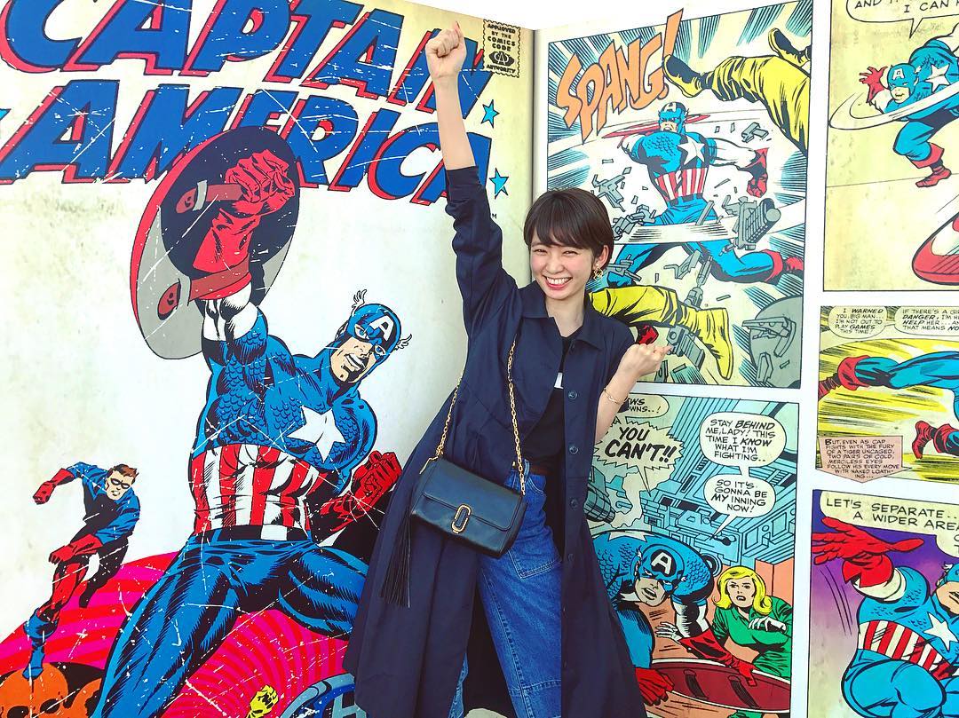 朝香りほ オリャァーー キャプテンアメリカ Marvel Marvel展 マーベル展 六本木ヒルズ Moe Zine