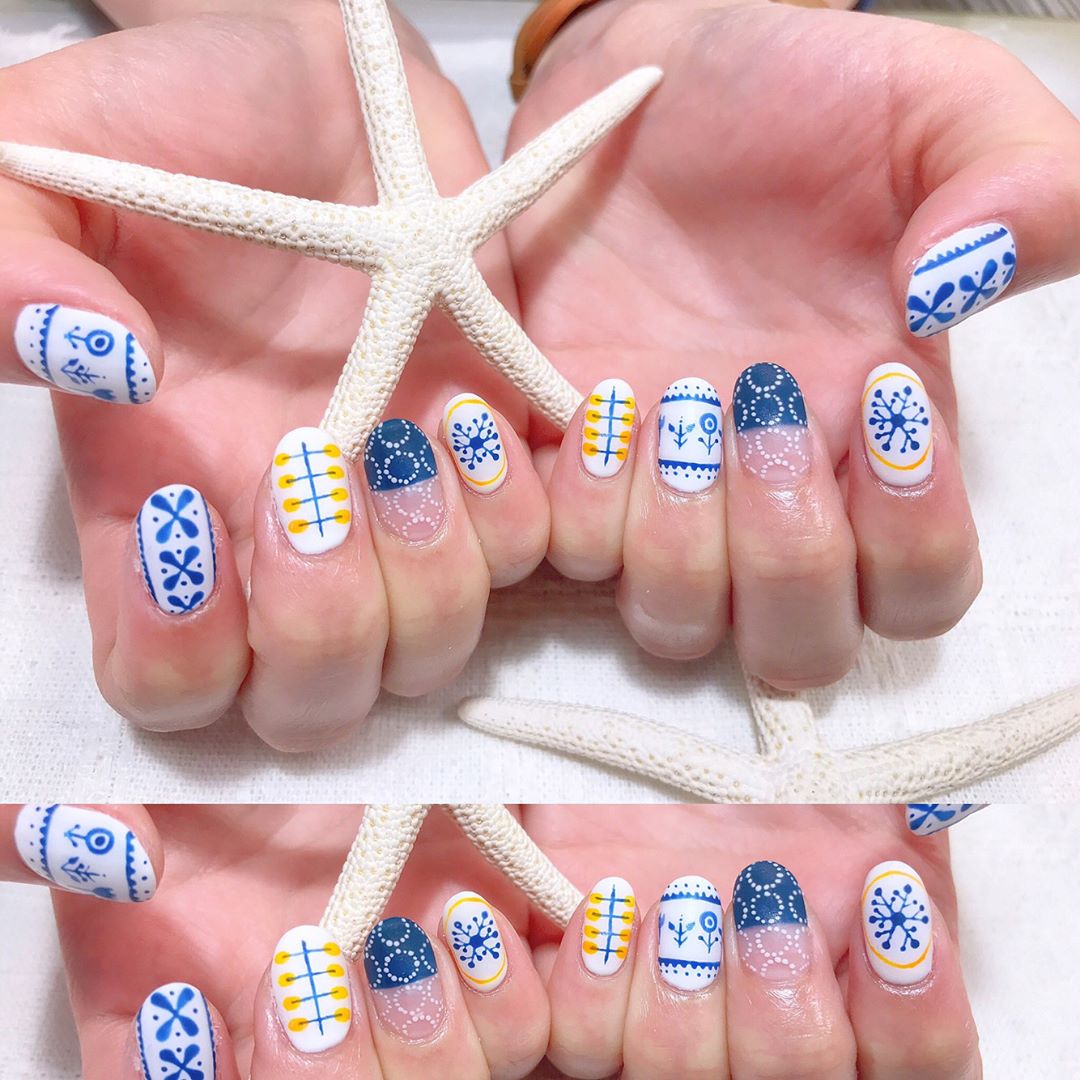 伊藤奈月 Nail Change 北欧テキスタイルネイル 思ったとおりに 完璧に してくれた 今回は 初の マットネイル Nail ネイル Moe Zine