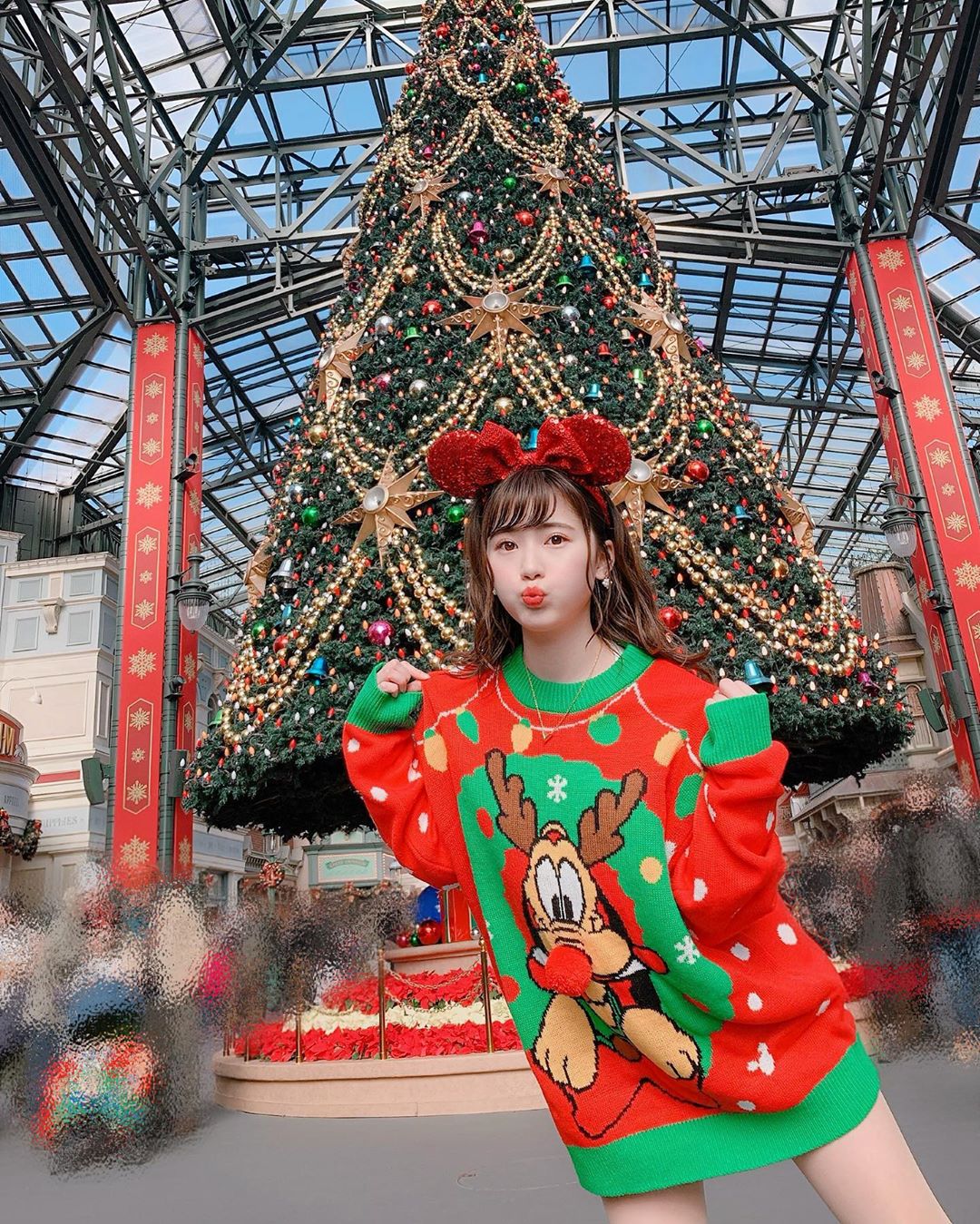 伊藤奈月 𝐗𝐦𝐚𝐬 𝐃𝐢𝐬𝐧𝐞𝐲 𝟐𝟎𝟏𝟗 クリスマス感満載な ディズニーコーデ クリスマスディズニー ディズニー Disney Xma Moe Zine