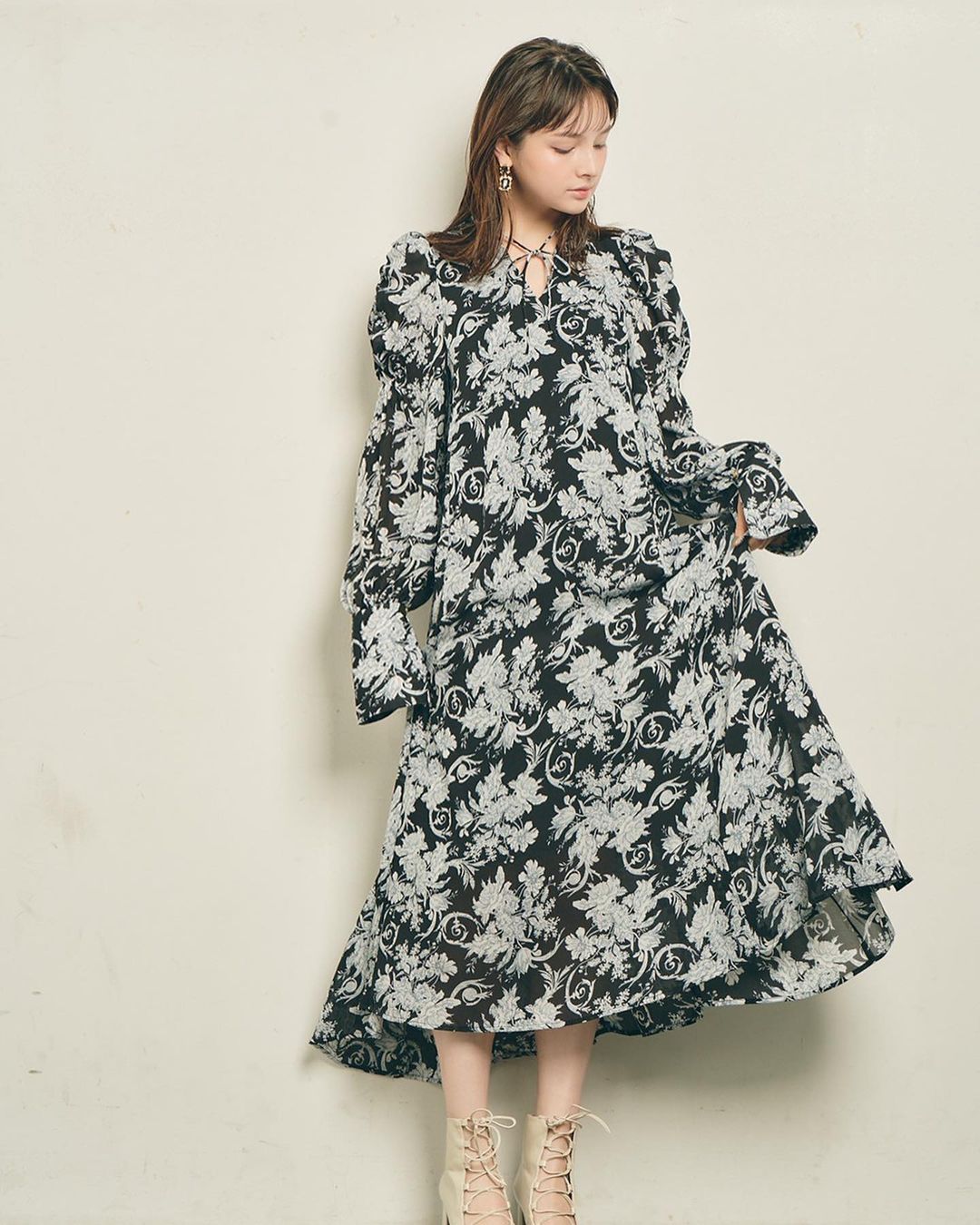 Back Hole Muse Dress Crayme, クレイミー - ロングワンピース/マキシ