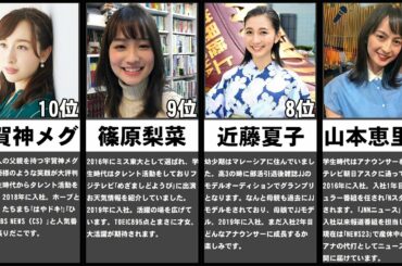 TBS 美人・可愛い女子アナウンサーTOP10【2021年最新版】【ランキング】【比較】