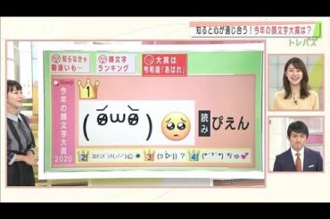 女子アナもドキドキ紹介　今年の顔文字大賞は？(2020年12月14日)