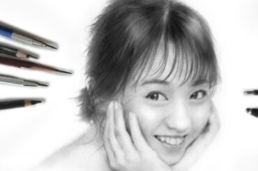 今泉佑唯さん、卒業を惜しんで描いてみた　〜ちょっとデッサン風〜欅坂46 / Pencil drawing/Yumi Wakatuki/  How To Draw