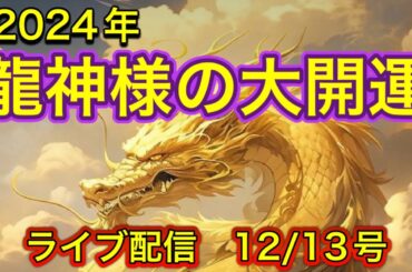 【緊急配信】2024年  龍神様の大開運解説！地震、予言、スピリチュアル、UFO 、パワースポット、都市伝説…等のトーク12/13号