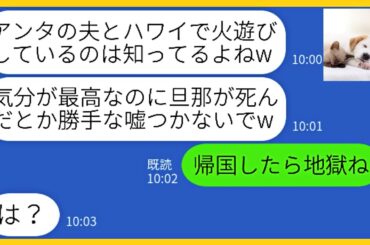 【LINE】兄が亡くなった事も知らずに私の夫と1週間の海外旅行へ出掛ける兄嫁「ハワイ最高w」→浮かれるクズ男にある衝撃の事実を伝えた時の反応が…【スカッとする話】