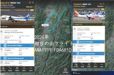 2024  初日の出フライト　ANA  　 FDA