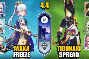 F2P C0 Ayaka Freeze & C0 Tighari Spread Team | Spiral Abyss 4.4 Floor 12 9 Stars | Genshin Impact