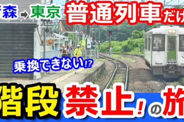 過酷！【東日本縦断】普通列車だけ!「階段禁止」で青森駅→東京駅へ旅したらヤバかったｗｗ【青春18きっぷ】