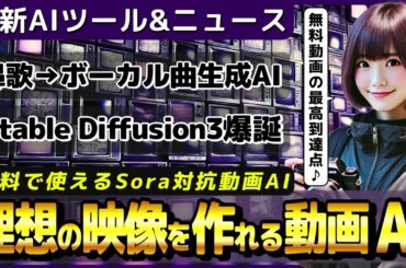 Sora対抗、テキスト･画像→高品質動画生成AI「Dream Machine」/鼻歌からボーカル曲を作れる楽曲生成AI「Suno」【今週公開の最新AIツール&ニュース】