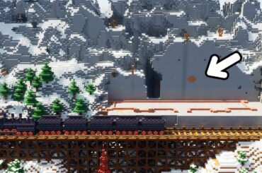 雪山を整地したので駅を作る【マイクラ】