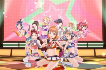 Aqours☆HEROES (Aqours, shorter Skirt(0.67), Happiness Cheerleader Costume)[16:9][SIFAS MV]